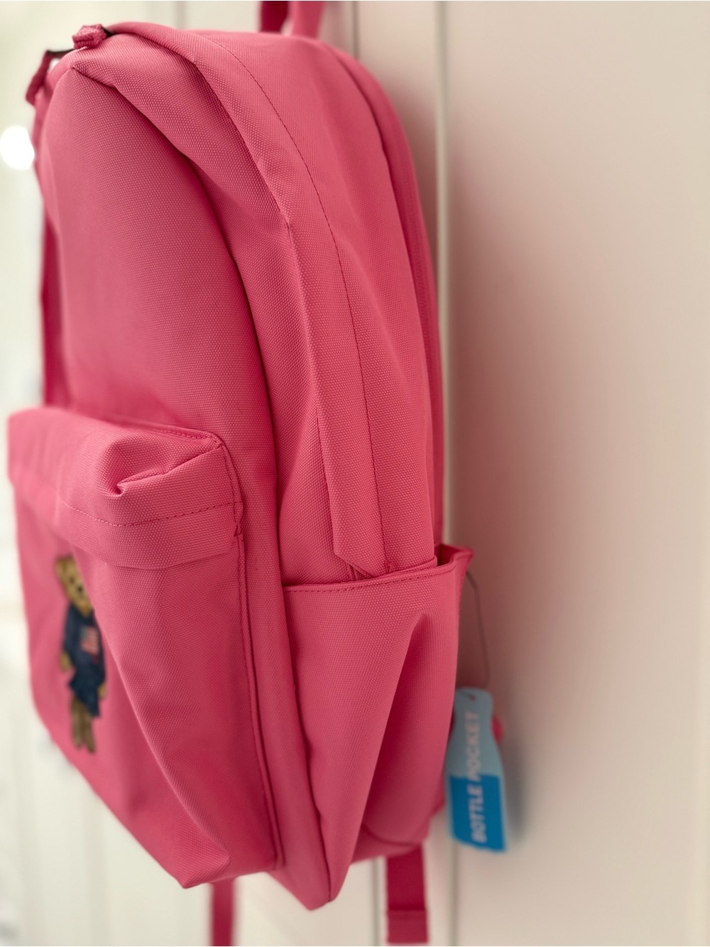 NWT Polo Ralph Lauren Pink Polo Bear Backpack - Picture 4 of 15